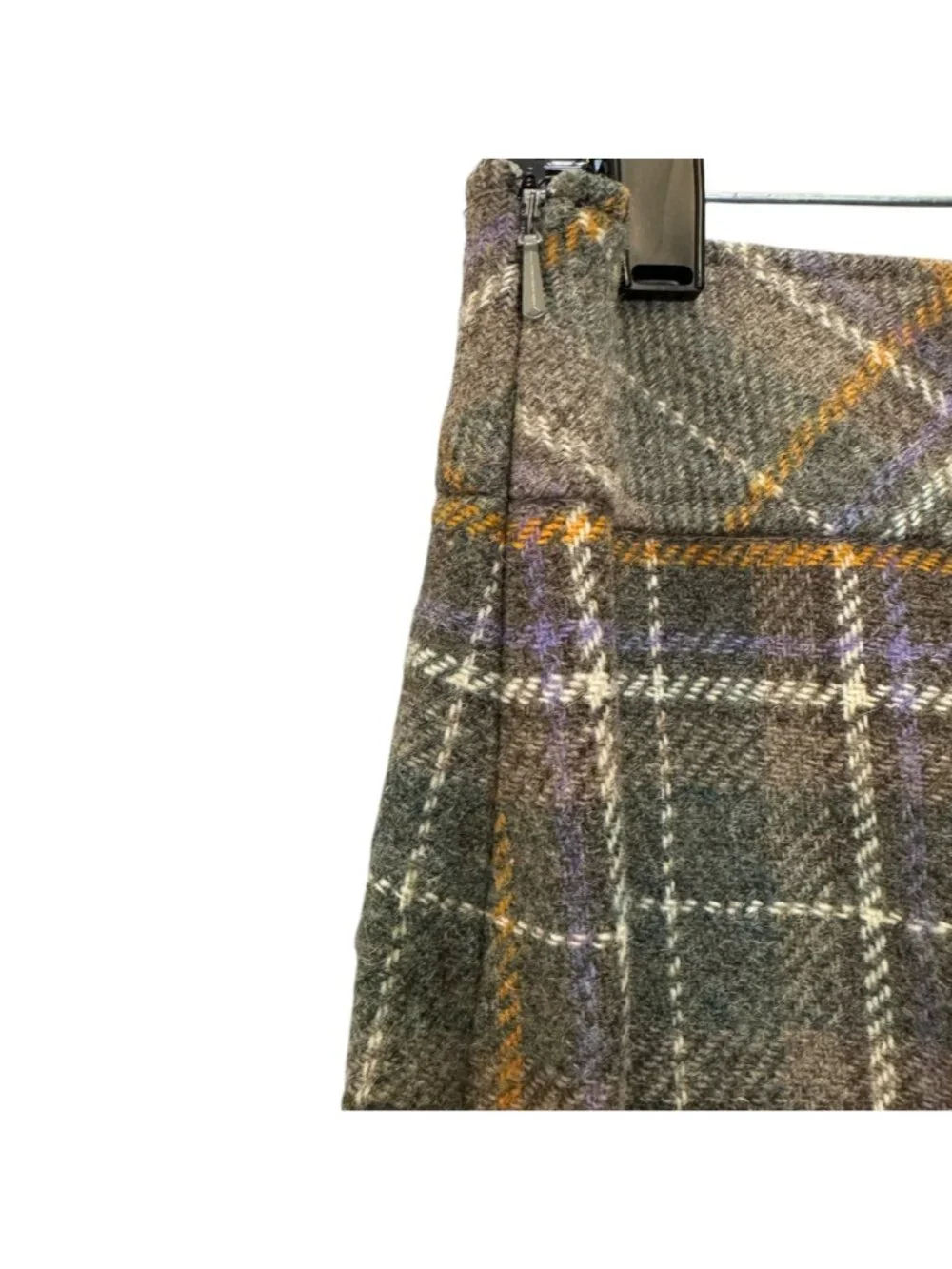 Vintage 90s L.L. Bean "Andover" Wool Mini Skirt Size 4 Preppy Earthy Academia - Picture 9 of 13